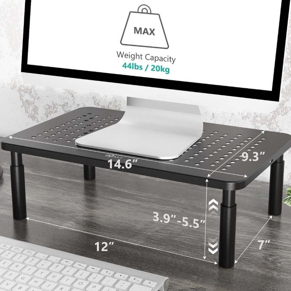 Monitor Stand Riser, Adjustable Laptop Stand Riser Holder, 3 Height Adjustable